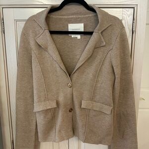 Anthropologie Tan Blazer / Jacket with 2 Button Closure, Size Medium